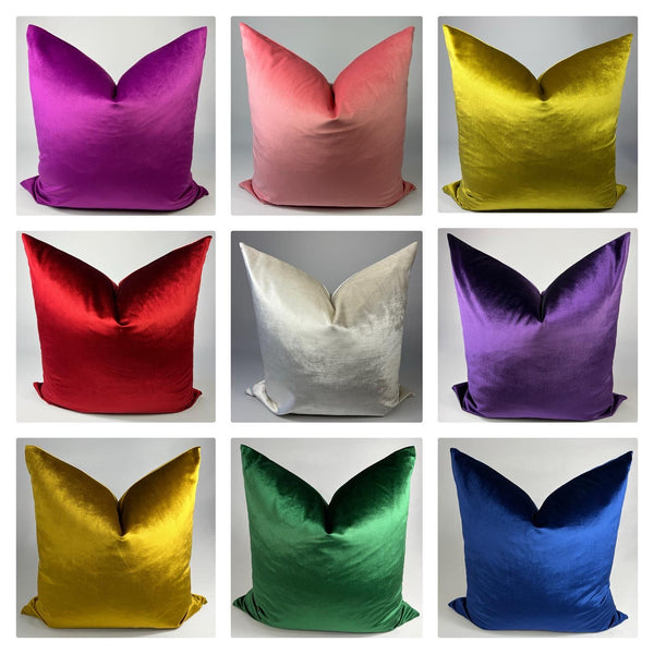 Luxury Solid Velvet Pillow Collection