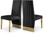 The Celeste Black Faux Leather Dining Chair