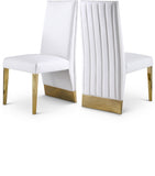 The Celeste White Faux Leather Dining Chair