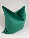 Luxury Velvet Pillow in Emerald Green