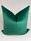 Luxury Velvet Pillow in Emerald Green