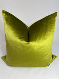 Luxury Velvet Pillow in Olive Green