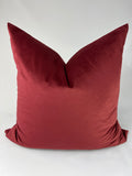 Luxury Velvet Pillow in Garnet