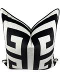 The Athens Pillow Cover in Black & White