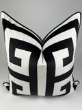 The Athens Pillow Cover in Black & White