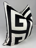 The Athens Pillow Cover in Black & White