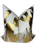 The Glam White & Gold Pillow Cover
