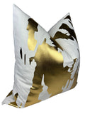 The Glam White & Gold Pillow Cover