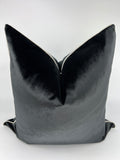Luxury Velvet Pillow Cover in Black/White