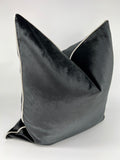 Luxury Velvet Pillow Cover in Black/White