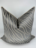The Wave Pillow Cover in Taupe Gray