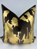 The Glam Brown & Gold Pillow Cover