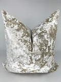 Crushed Velvet Pillow Cover in Cream