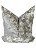 Crushed Velvet Pillow Cover in Cream