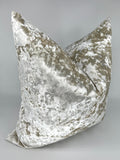 Crushed Velvet Pillow Cover in Cream