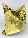 Crushed Velvet Pillow Cover in Gold