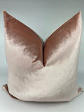 Luxury Velvet Pillow Cover in Blush Pink