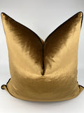 Luxury Velvet Pillow in Golden Brown