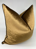 Luxury Velvet Pillow in Golden Brown