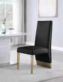 The Celeste Black Faux Leather Dining Chair