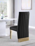 The Celeste Black Faux Leather Dining Chair