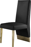 The Celeste Black Faux Leather Dining Chair