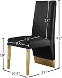 The Celeste Black Faux Leather Dining Chair