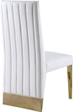 The Celeste White Faux Leather Dining Chair