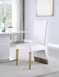 The Celeste White Faux Leather Dining Chair