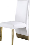 The Celeste White Faux Leather Dining Chair