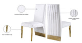 The Celeste White Faux Leather Dining Chair