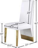 The Celeste White Faux Leather Dining Chair