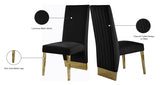 The Celeste Black Velvet Dining Chair