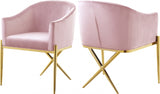 Alexa Pink Velvet Dining Chair