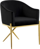 Alexa Black Velvet Dining Chair