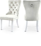 The Manhattan Cream Velvet Dining Chair