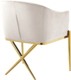 Alexa Cream Velvet Dining Chair