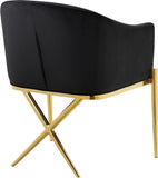 Alexa Black Velvet Dining Chair