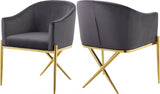 Alexa Gray Velvet Dining Chair