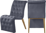 Sophia Gray Velvet Dining Chairs