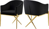 Alexa Black Velvet Dining Chair