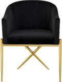 Alexa Black Velvet Dining Chair