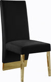 The Celeste Black Velvet Dining Chair