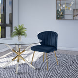 The Justine Navy Velvet Chair