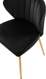 Justine Black Velvet Chair