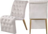 Sophia Cream Velvet Dining Chairs