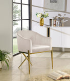 Alexa Cream Velvet Dining Chair