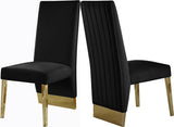 The Celeste Black Velvet Dining Chair