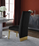 The Celeste Black Velvet Dining Chair