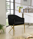 Alexa Black Velvet Dining Chair